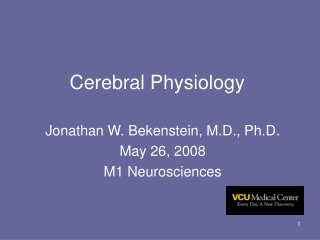 Cerebral Physiology