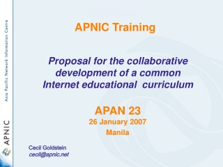 Welcome! APNIC Training