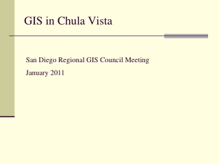 GIS in Chula Vista