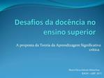 Desafios da doc ncia no ensino superior