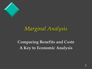 Marginal Analysis