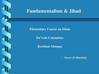 Fundamentalism &amp; Jihad