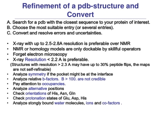 Refinement of a pdb-structure and Convert