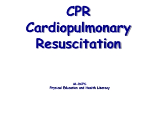 CPR Cardiopulmonary Resuscitation