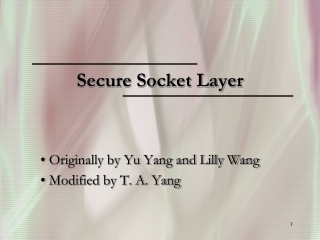 Secure Socket Layer