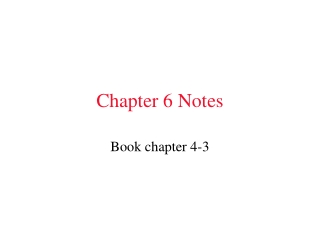 Chapter 6 Notes