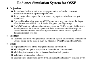 Radiance Simulation System for OSSE