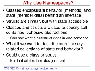 Why Use Namespaces?