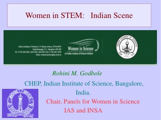 Women in STEM:   Indian Scene