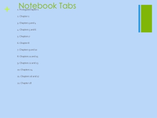 Notebook Tabs