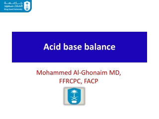 Acid base balance