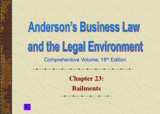 Chapter 23: Bailments