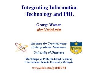 Integrating Information Technology and PBL