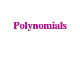 Polynomials