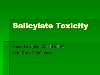 Salicylate Toxicity