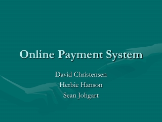 Online Payment System