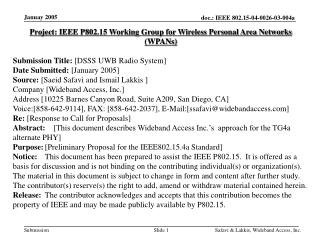 Project: IEEE P802.15 Working Group for Wireless Personal Area Networks (WPANs)