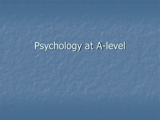 Psychology at A-level