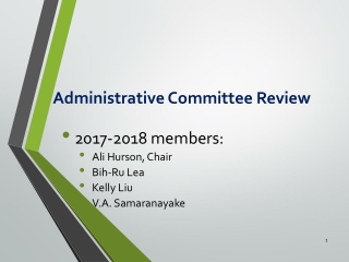 Administrative Committee Review