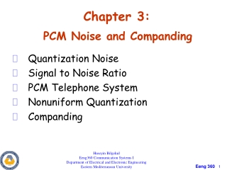 Chapter 3: PCM Noise and Companding