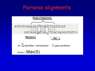 Pairwise alignments