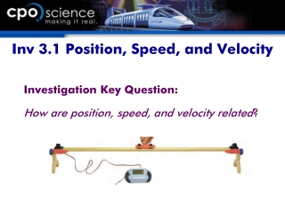 Inv 3.1 Position, Speed, and Velocity