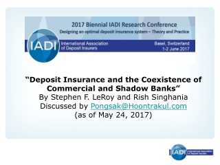 “Deposit Insurance and the Coexistence of Commercial and Shadow Banks”