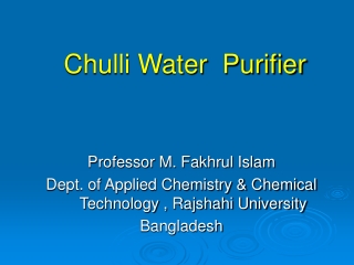 Chulli Water  Purifier