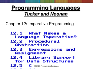 Programming Languages Tucker and Noonan