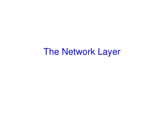 The Network Layer