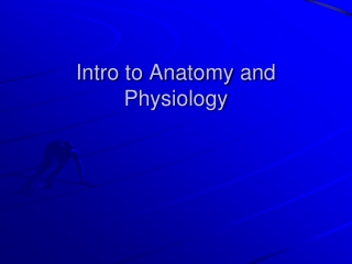 Intro to Anatomy and Physiology