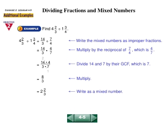 Dividing Fractions and Mixed Numbers