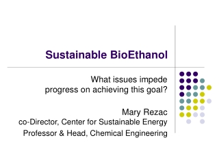 Sustainable BioEthanol