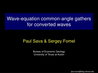 Wave-equation common-angle gathers  for converted waves