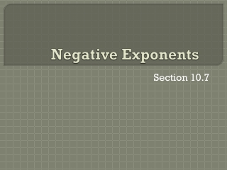 Negative Exponents