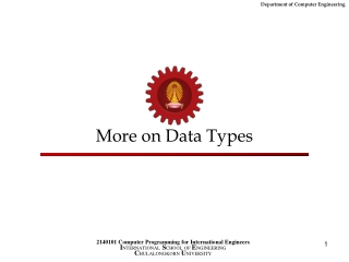 More on Data Types