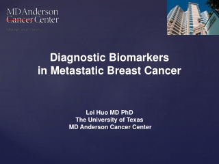 Diagnostic Biomarkers  in Metastatic Breast Cancer