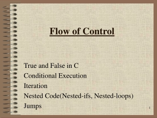 Flow of Control