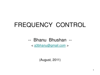 FREQUENCY  CONTROL