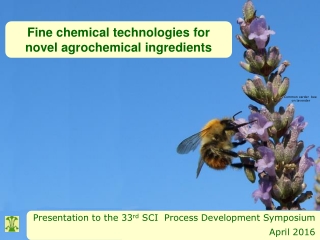 Fine chemical technologies for novel agrochemical ingredients