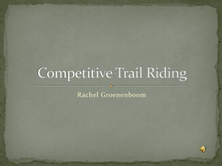 Competitive Trail Riding