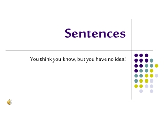 presentation at in sentence