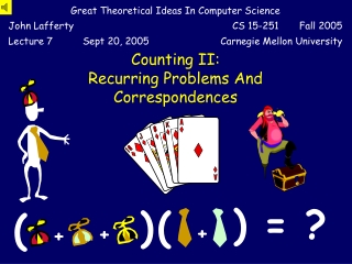 Counting II:  Recurring Problems And Correspondences
