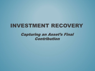 Investment Recovery