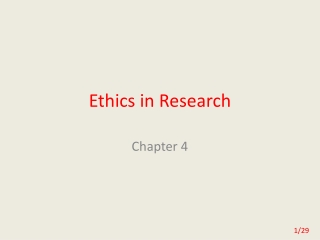 Ethics in Research