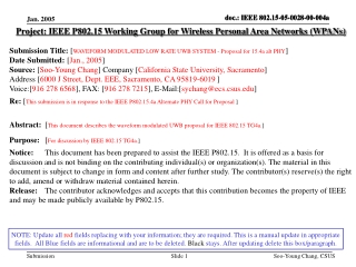 Project: IEEE P802.15 Working Group for Wireless Personal Area Networks (WPANs)