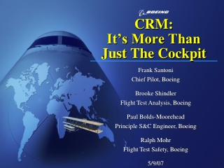 CRM:   It’s More Than Just The Cockpit