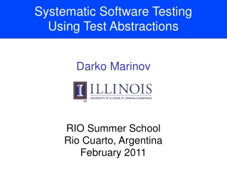 Systematic Software Testing Using Test Abstractions