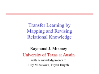 Transfer Learning by  Mapping and Revising  Relational Knowledge