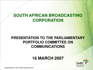SOUTH AFRICAN BROADCASTING CORPORATION